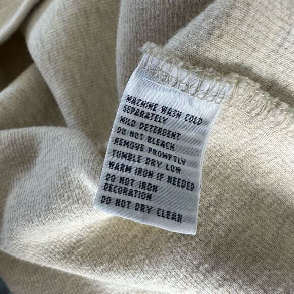 Vintage 90’s Polo Ralph Lauren Beige Quarter Zip Pullover Sweatshirt Mens XL - Picture 9 of 9